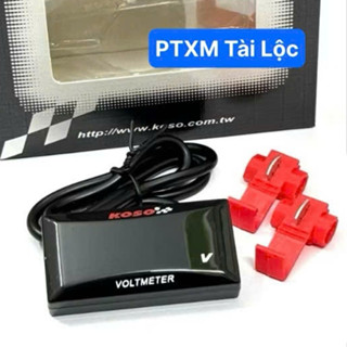 Đồng hồ báo Volt Koso chống nước bản cao cấp 5-150 vol báo vôn xe điện xe máy Màu Xanh-Đỏ PTXM Tài Lộc