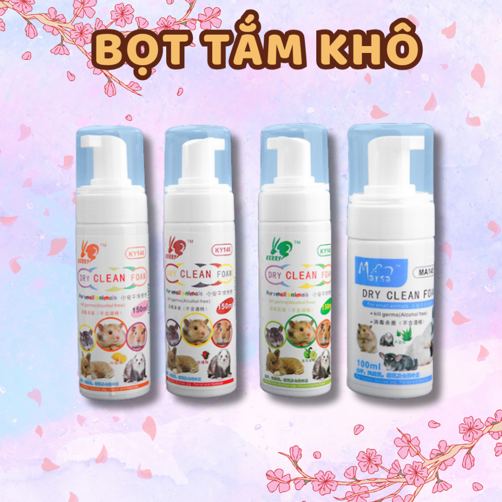 Bọt tắm khô cho Bọ Ú (Chuột lang) Thỏ hương tự nhiên dưỡng đẹp lông cao cấp