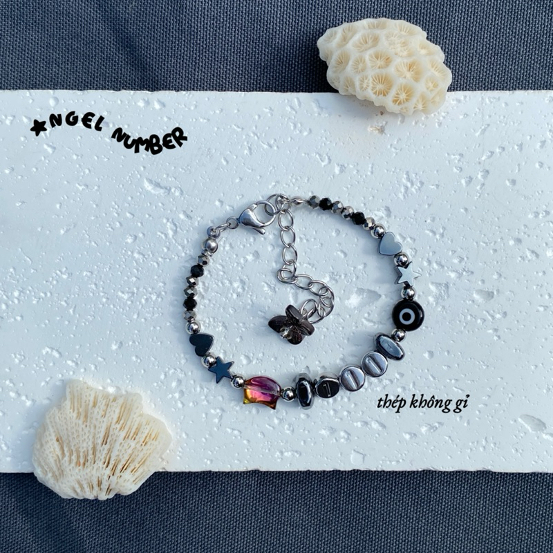 VÒNG TAY ANGEL NUMBER THÉP KHÔNG GỈ