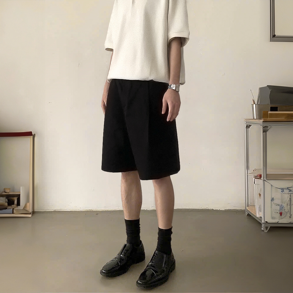 Quần Short Kaki Jeans Xếp Li Form Ngang Gối NOCTURNAL Kaki Jeans Shorts Unisex Nam Nữ Local Brand | BigBuy360 - bigbuy360.vn