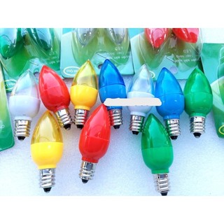 combo 10 bóng ớt led đui e12(đỏ , vàng , xanh lá , xanh dương, trắng)