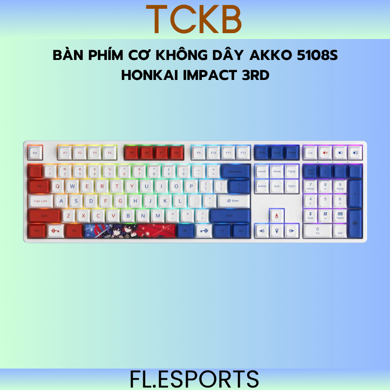 Bàn phím cơ AKKO 5108S Honkai Impact 3rd - Hotswap | RGB | AKKO CS Wine White Switch