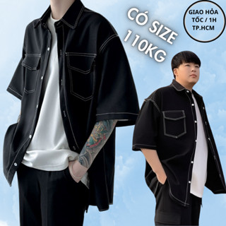 Sơ mi nam tay ngắn Lạc Lạc Oficial thời trang nam , chất liệu vải lụa mango dày dặn , áo sơ mi nam big size , form rộng