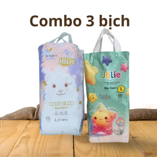 [Jolie] Combo 3 bịch ( mỗi bịch 50 miếng) Bỉm/Tã Quần/Dán Jolie đủ size S đến 4XL cho bé