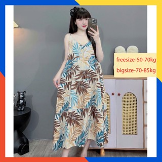 Váy bầu - váy mặc nhà sau sinh ( váy 2 dây - 4 Tầng  ) chất liệu Lanh Lụa- mềm - mát