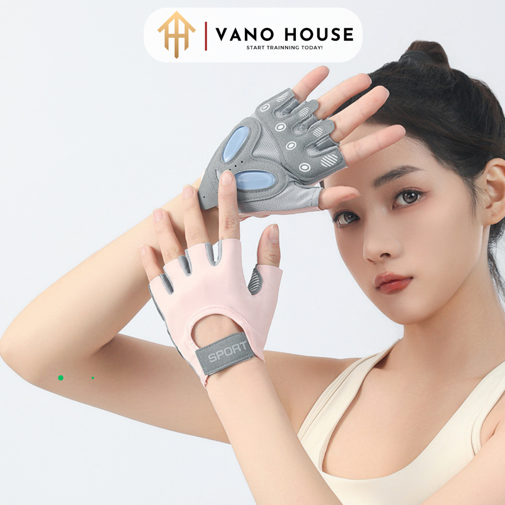 Găng Tay Tập Gym Thể Thao Yoga, Đạp Xe Chất Liệu Thoáng Khí Đệm Silicon Chống Chai Chống Trượt