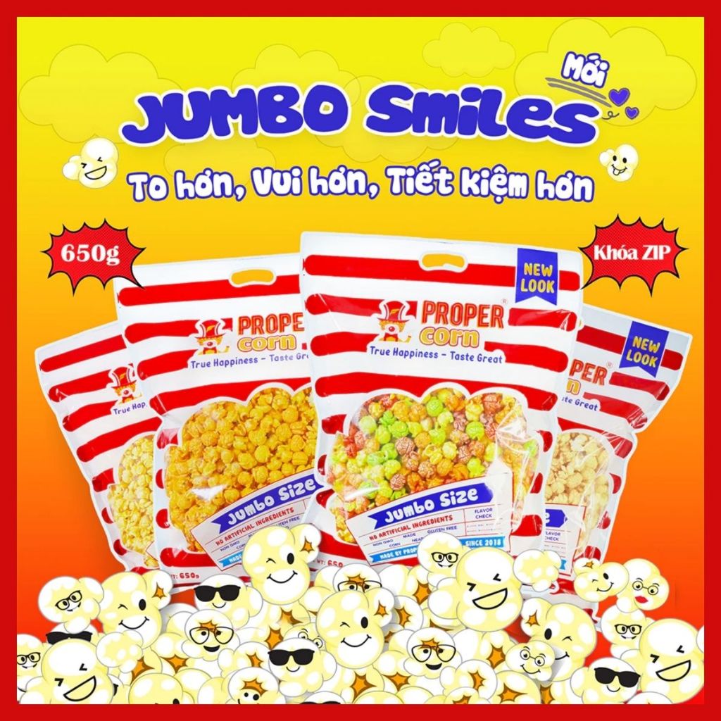 Bắp rang bơ JUMBO SMILES - Bỏng ngô khổng lồ