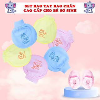 Sét bao tay , bao chân cho bé chất cotton mại , thoáng mát