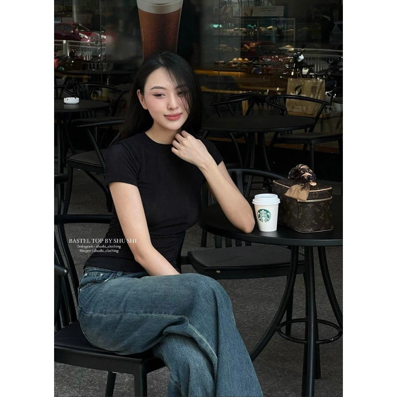 SHU SHI | Áo nhún eo tay ngắn Bastel Top pass thanh lý