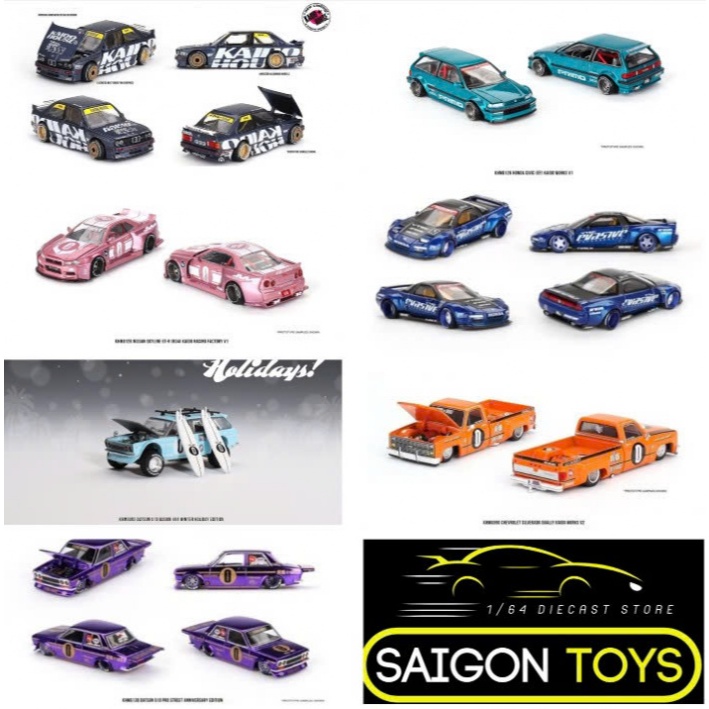 Mô hình xe Kaido House chính hãng các loại R33, R34, NSX, Datsun... tỉ lệ 1:64 Saigontoys