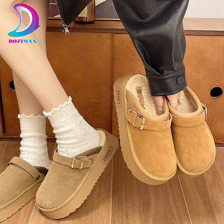 Sục lông nữ hottrend kiểu dáng mới chất liệu da lộn lót lông đế cao 4.5cm đi chơi đi học siêu HOT DOZIMAX