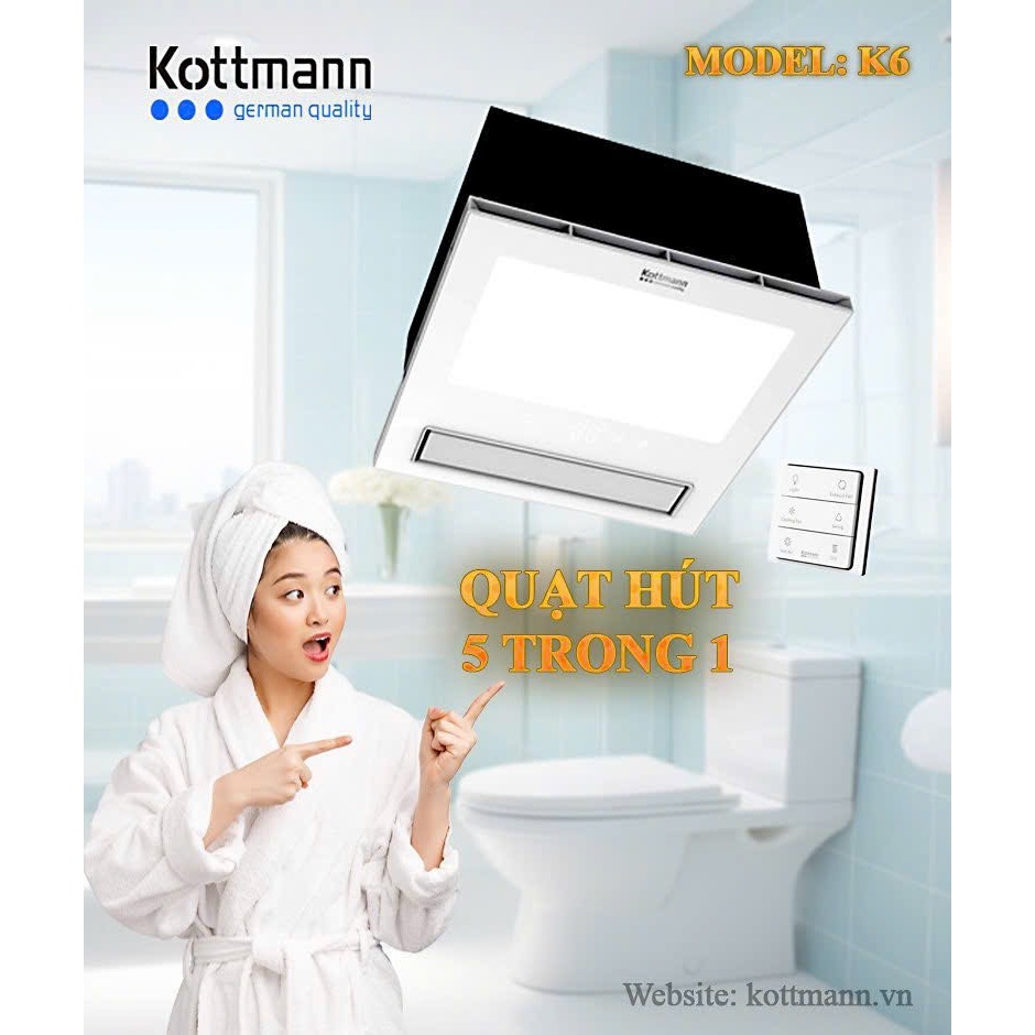 Quạt Âm Trần Đa Năng (5trong1) Kottmann K6