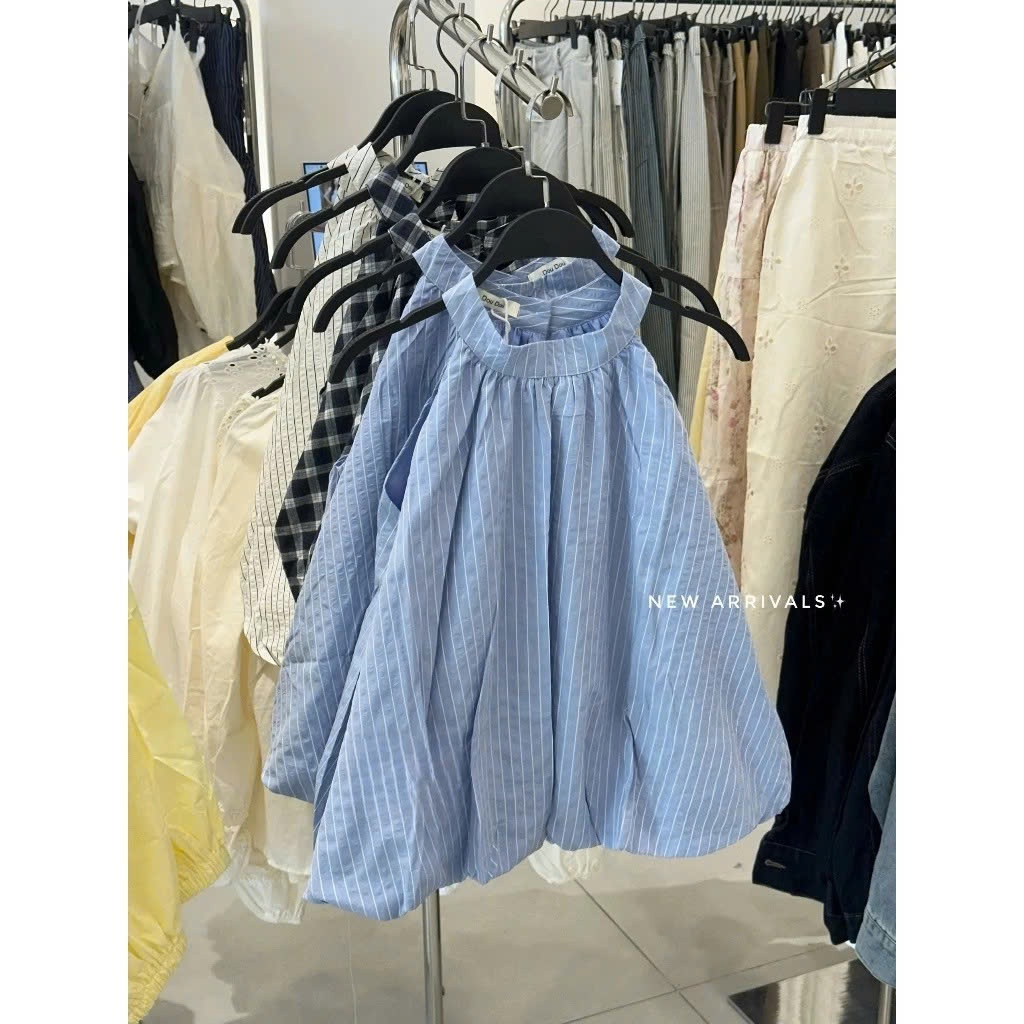 (ẢNH Chuẩn L1) Áo Bí Nữ Cổ Yếm Dáng Trứng Phồng Freesize BUN222 Thiết Kế Độc Lạ, Nữ Tính | BigBuy360 - bigbuy360.vn