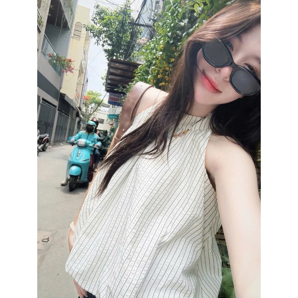 (ẢNH Chuẩn L1) Áo Bí Nữ Cổ Yếm Dáng Trứng Phồng Freesize BUN222 Thiết Kế Độc Lạ, Nữ Tính | BigBuy360 - bigbuy360.vn