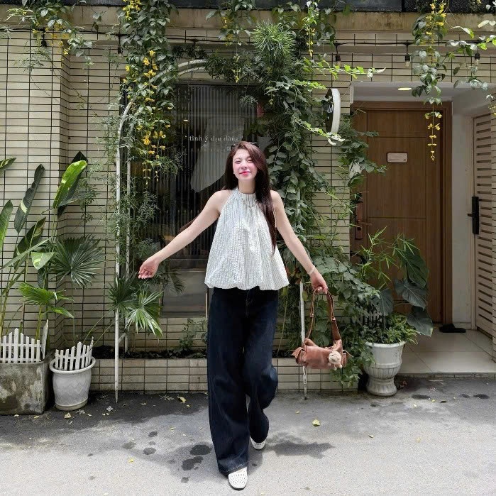 (ẢNH Chuẩn L1) Áo Bí Nữ Cổ Yếm Dáng Trứng Phồng Freesize BUN222 Thiết Kế Độc Lạ, Nữ Tính | BigBuy360 - bigbuy360.vn