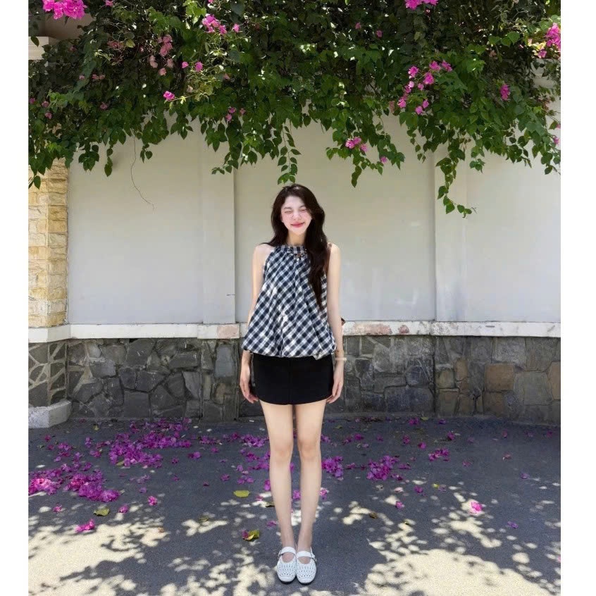 (ẢNH Chuẩn L1) Áo Bí Nữ Cổ Yếm Dáng Trứng Phồng Freesize BUN222 Thiết Kế Độc Lạ, Nữ Tính | BigBuy360 - bigbuy360.vn