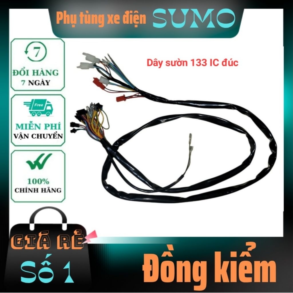 Dây điện tổng xe điện 133m, 133s, dây điện sườn tổng xe điện 133