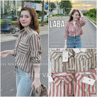 Áo Sơ Mi Kẻ 2 Mầu Basic Dễ Phối Siêu Xinh