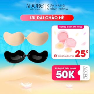  Miếng dán ngực tạo khe quả xoài bra quả xoài tạo khe Adore áo dán ngực Silicon sử dụng nhiều lần - Hãng Chính Hãng 