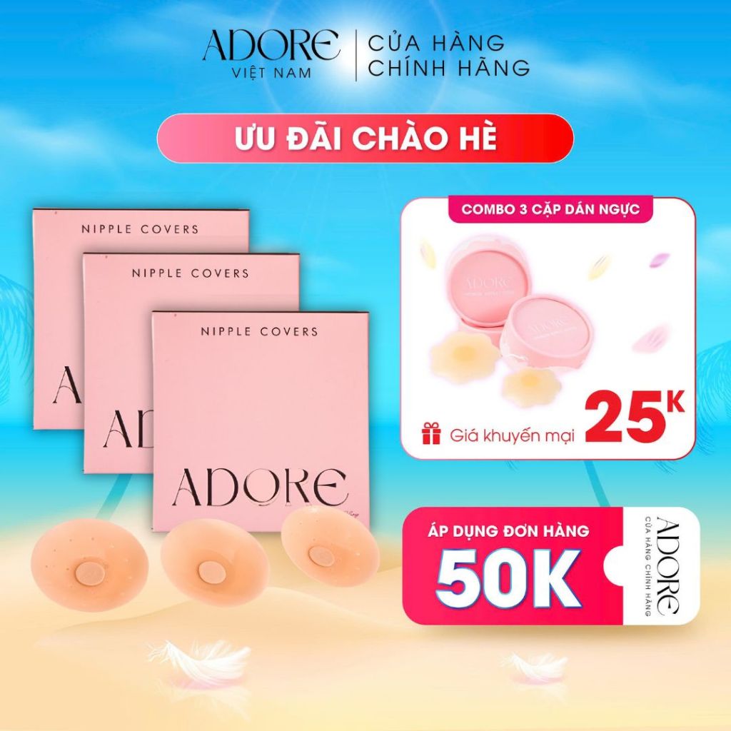 Combo Miếng dán ngực Adore các loại, Combo dán ngực, dán đầu ti adore