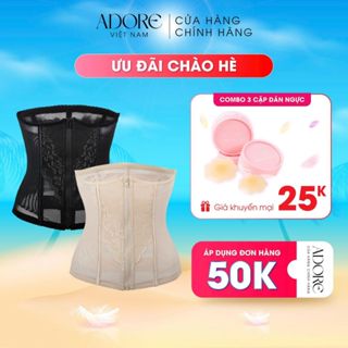  Gen nịt bụng ADORE đai nịt bụng co giãn 4 chiều đai latex định hình vòng eo không lộ viền vải lưới thoáng khí 