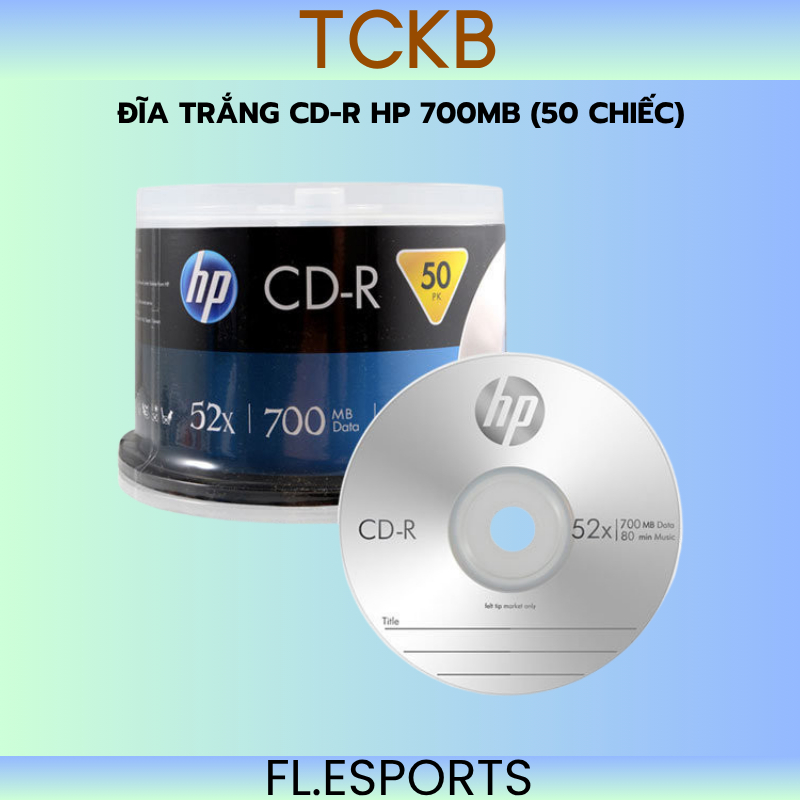 Đĩa trắng CD HP 700MB - Cọc 50 đĩa