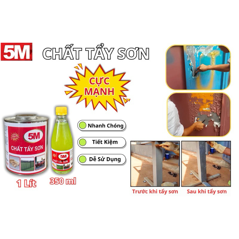 Chất tẩy sơn 350ml, 1 Lít