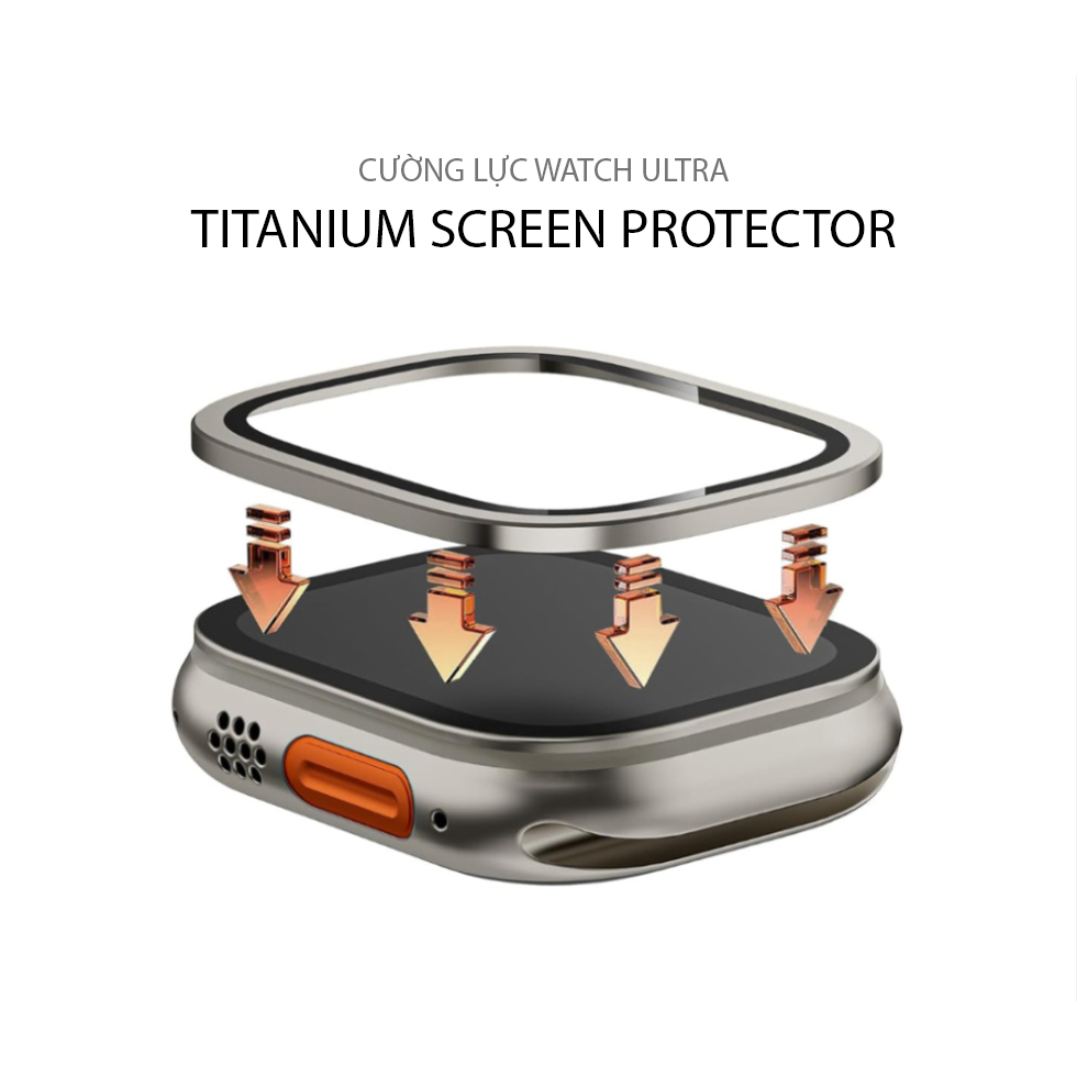 Cường Lực Viền Titanium AGONE cho Apple Watch Ultra - Hàng Chính Hãng AGONE - cường lực đồng hồ appl