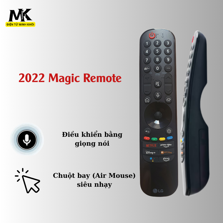 Magic Remote LG MR22GA | Remote TV Giọng Nói Chuột Bay cho Smart Tivi L.G 2018 - 2022 -Mẫu Mới Nhất