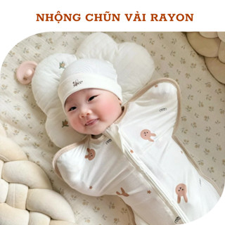 Nhộng Chũn Cho Bé Ngủ Ngon Unbee Mẫu Mới 2024 Hàng Thiết Kế Cao Cấp Chất Cotton, Bozip Hàn Mềm Mại Co Giãn Đàn Hồi