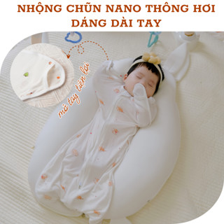 Nhộng Chũn Unbee Thông Hơi Mở Tay Phủ Nano Ag+Thoáng Khí , Kháng Khuẩn Thấm Hút Mồ Hôi, Chống Rôm Sảy Giảm Giật Mình