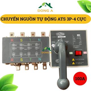 Bộ chuyển đổi nguồn điện tự động ATS 3P 100A chính hãng VOTRIQ 3 pha, 4 cực 380V_DA