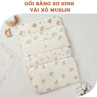 Gối Bằng Sơ Sinh Unbee Vải Xô Muslin Cao Cấp Cho Bé Kích Thước 25 x 38cm Mềm Mịn Thoáng Khí Thấm Hút Mồ Hôi