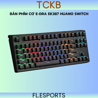 Bàn phím cơ e-dra ek387 rgb / rainbow tkl huano type c