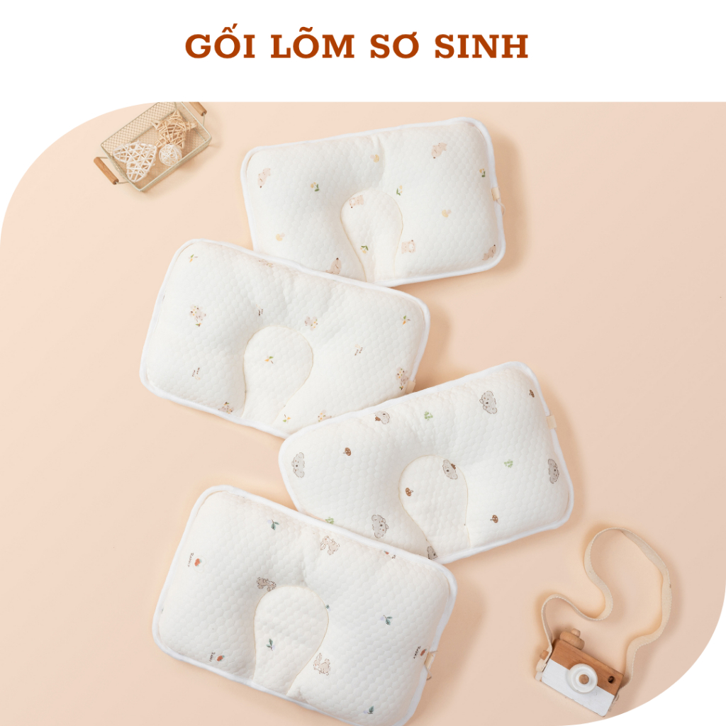 Gối Bằng Xô Muslin Unbee Cho Bé Sơ Sinh 24x38x2cm Mềm Mại, Thấm Hút Mồ Hôi