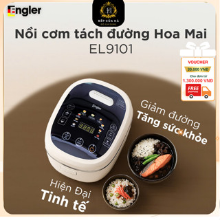 Nồi cơm điện tách đường Engler Đức EL9101 Dung Tích 1.4L- Nồi Cơm Điện Tử Đa Năng Dễ Thao Tác Tốt Sức Khỏe BH 12T