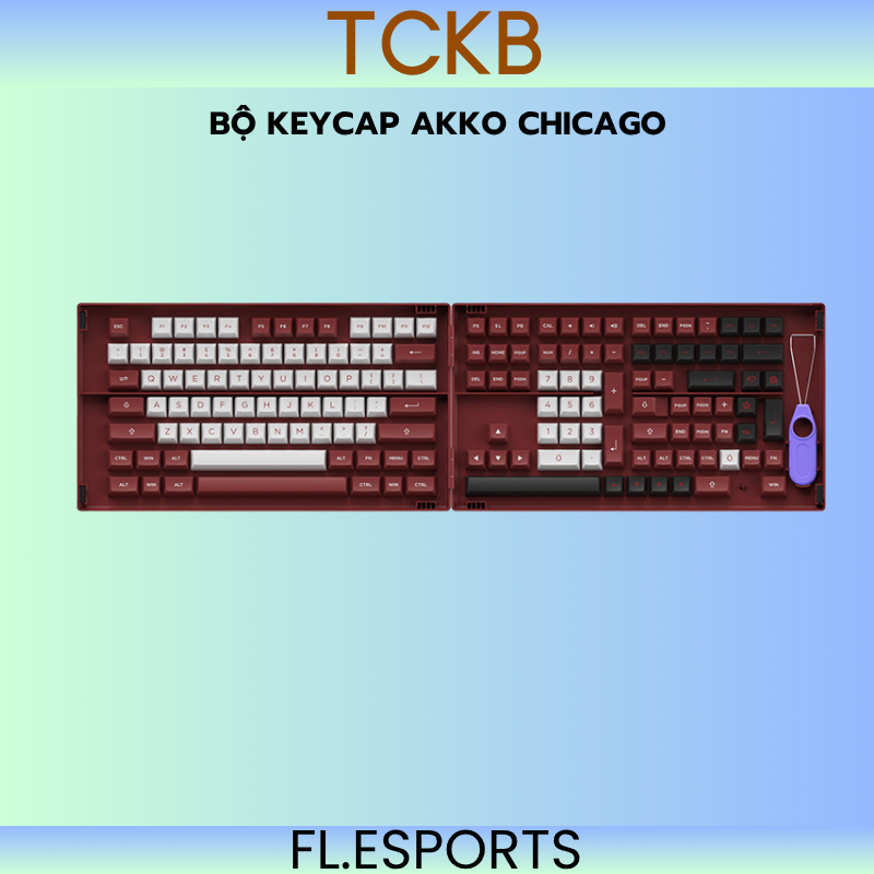 Bộ keycap AKKO CHICAGO (PBT DoubleShot/ ASA profile/ 158 nút)