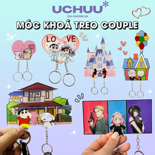  Móc Khoá Treo Couple Dán Tường UCHUU Móc Khóa Hoạt Hình Shin Móc Khóa Cặp Đôi Dễ Thương Trang Trí 