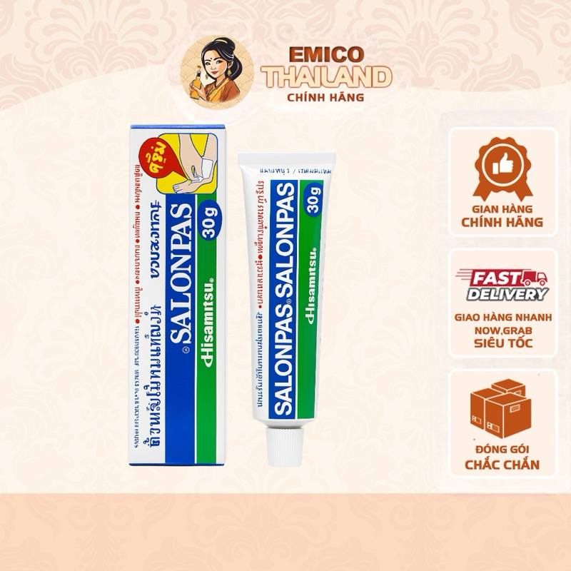 Kem Xoa Bóp Giảm Đau Salonpas Cream Thái Lan Tuýp 30g