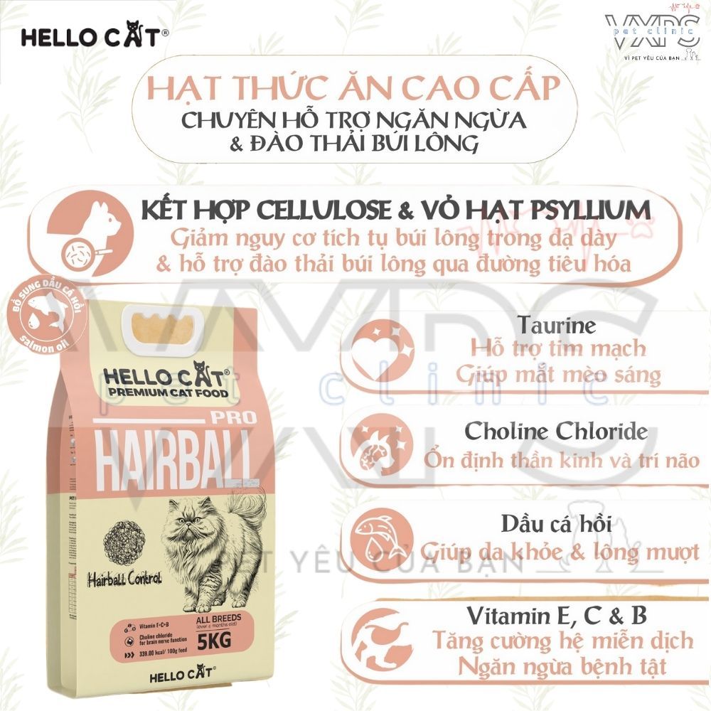 [5kg] Hello Cat Hạt Mèo Giá Rẻ – Boss Ăn Nhiệt Tình, Sen Không Lo Tốn Kém