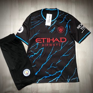 [MC -ĐS02] IN TÊN SỐ ÁO - Bộ quần áo bóng đá M** C*TY đen mới hàng thiết kế - Hàng thun lạnh cao cấp thấm hút mồ hôi.