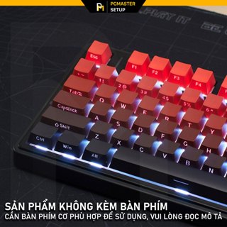 Keycap xuyên led Polar day Black RED nhựa PBT doubleshot dùng cho bàn phím cơ