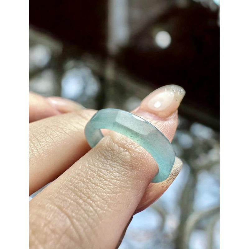 Nhẫn Ngọc Phỉ Thuý cao Băng Myanmar - Bản vuông size 16