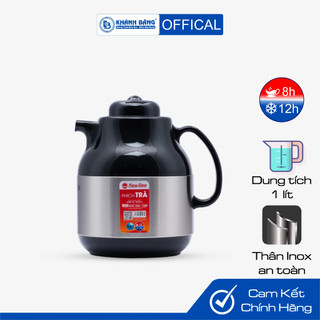  Phích đựng nước 1 lít Inox Rạng Đông thân inox vai nhựa Model RD 1055 ST1.E 