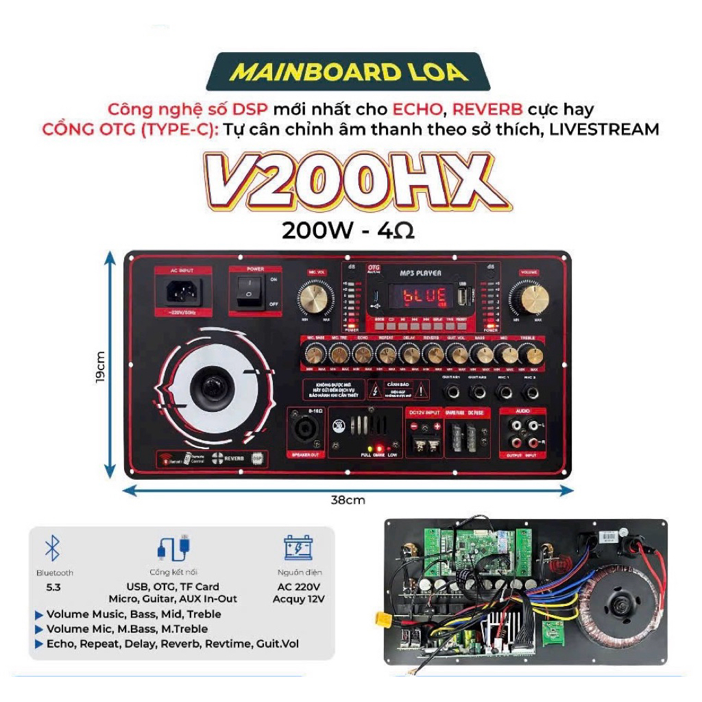 SẢN  PHẨM  bo mạch model: V200HE-200W
