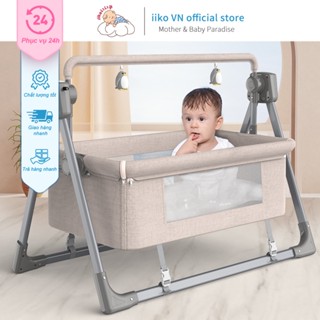  Nôi Điện Cho Bé Thương Hiệu iiko Nôi Đưa Ru Ngủ Tự Động Có Điều Khiển Từ Xa Kết Nối Bluetooth Phát Nhạc Kèm Màn 