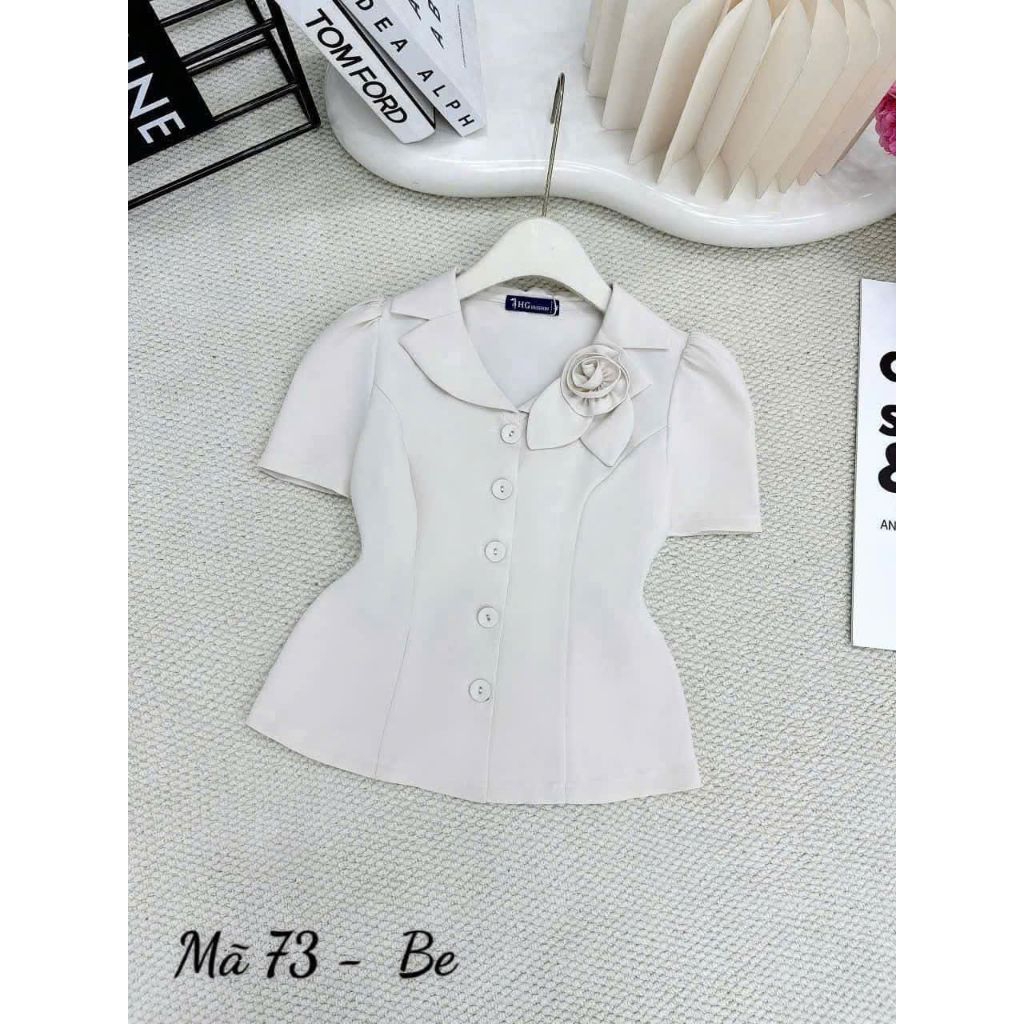 ÁO KIỂU PHỐI HOA DỄ THƯƠNG K76