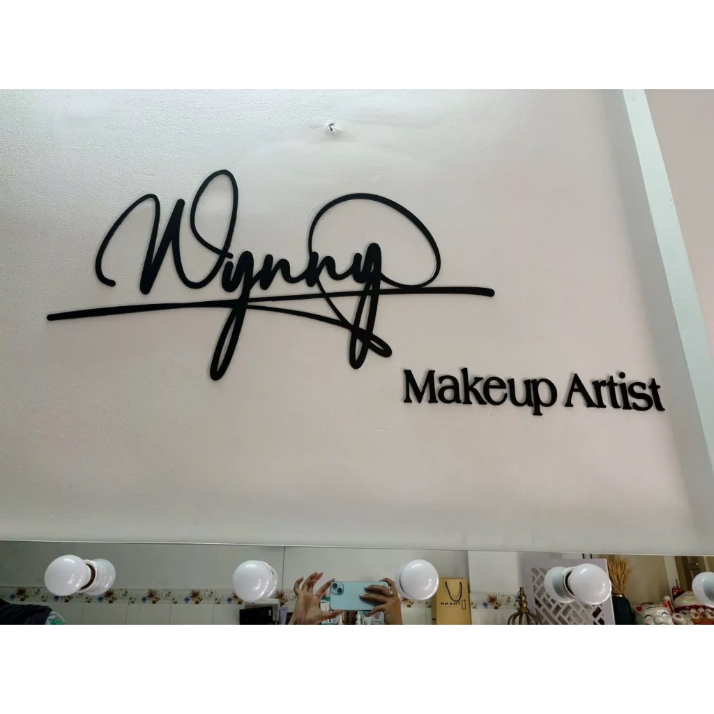 Chữ alu trang trí kiểu dáng chữ ký dán tường theo yêu cầu, chat với shop để chốt mẫu và giá trước khi đặt đơn...