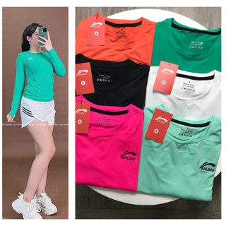 Áo Thun Tay Dài Cổ Tròn ANLING Fom Ôm vừa Dáng Dài Chất Thun Mịn Mát Co Giản_Ảnh Thật shop chụp