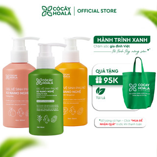 Dung Dịch Vệ Sinh Cỏ Cây Hoa Lá Gel x2 Nano Nghệ Làm Sạch Ngừa Vi Khuẩn 150ml Cho Mẹ Bầu